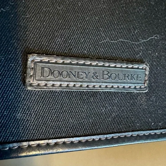 Dooney & Bourke Black Leather Trim Unisex Messenger Bag - Picture 3 of 10